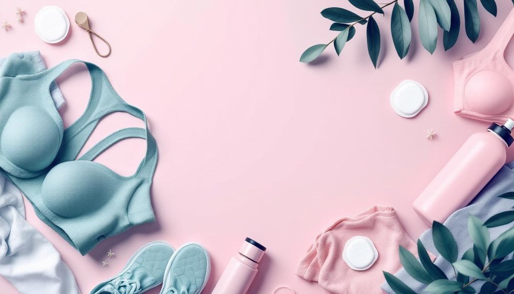 eight sweat absorbing breast pads